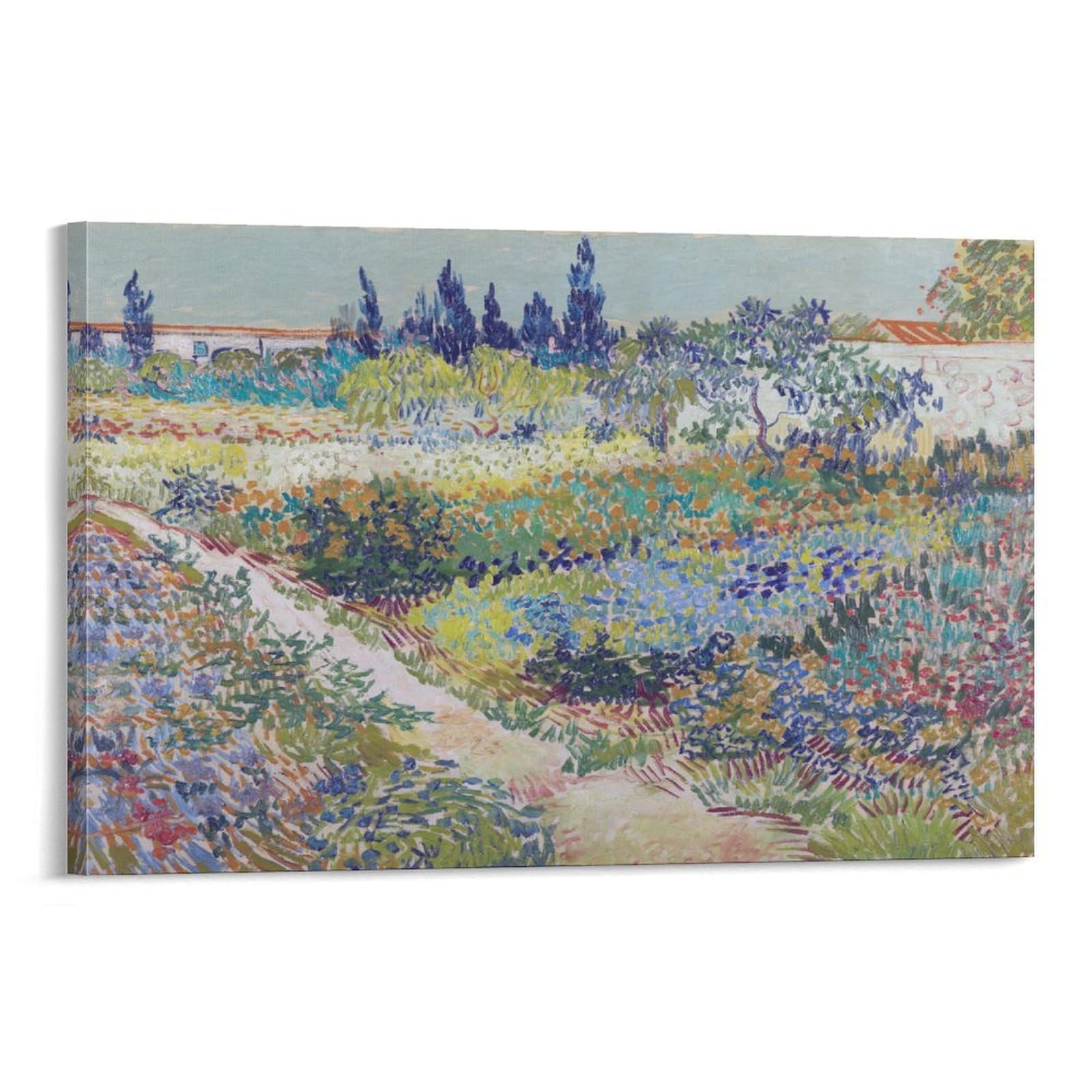 Amazon.co.jp: フィンセント・ファン・ゴッホ 絵画『花咲く庭と小道